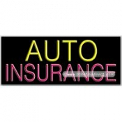 Auto Insurance Neon Sign (13" x 32" x 3")