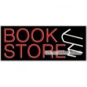 Book Store, Logo Neon Sign (13" x 32" x 3")
