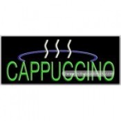 Cappuccino, Logo Neon Sign (13" x 32" x 3")