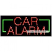 Car Alarm Neon Sign (13" x 32" x 3")