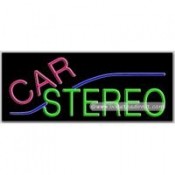 Car Stereo Neon Sign (13" x 32" x 3")