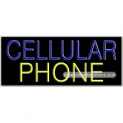 Cellular Phone Neon Sign (13" x 32" x 3")
