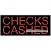Checks Cashed Neon Sign (13" x 32" x 3")