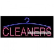 Cleaners, Logo Neon Sign (13" x 32" x 3")