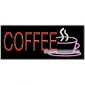 Coffee, Logo Neon Sign (13" x 32" x 3")