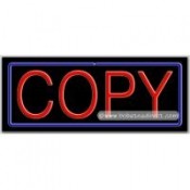 Copy Neon Sign (13" x 32" x 3")