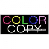 Color Copy Neon Sign (13" x 32" x 3")
