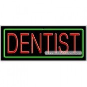 Dentist Neon Sign (13" x 32" x 3")