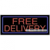 Free Delivery Neon Sign (13" x 32" x 3")