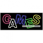 Games Neon Sign (13" x 32" x 3")