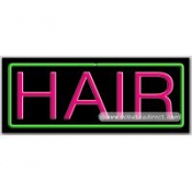 Hair Neon Sign (13" x 32" x 3")