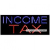 Income Tax Neon Sign (13" x 32" x 3")