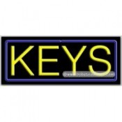Keys Neon Sign (13" x 32" x 3")
