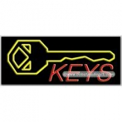 Keys, Logo Neon Sign (13" x 32" x 3")