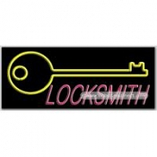 Locksmith, Logo Neon Sign (13" x 32" x 3")
