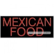 Mexican Food Neon Sign (13" x 32" x 3")