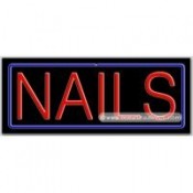 Nails Neon Sign (13" x 32" x 3")