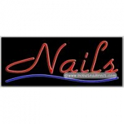 Nails Neon Sign (13" x 32" x 3")