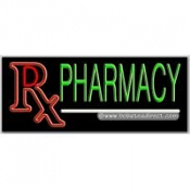 Pharmacy, Logo Neon Sign (13" x 32" x 3")