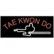 Tae Kwon Do, Logo Neon Sign (13" x 32" x 3")