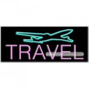 Travel, Logo Neon Sign (13" x 32" x 3")
