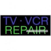 TV, VCR Repair Neon Sign (13" x 32" x 3")