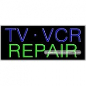 TV, VCR Repair Neon Sign (13