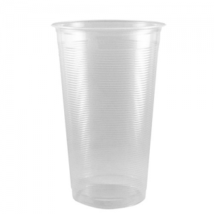 700cc (24 oz) Clear PP Clear Good Flag, AO-flat rim, Ribbed