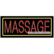 Massage Neon Sign (13" x 32" x 3")