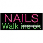 Nails Walk Ins OK Neon Sign (13