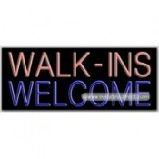 Walk-ins Welcome Neon Sign (13" x 32" x 3")