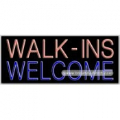 Walk-ins Welcome Neon Sign (13" x 32" x 3")