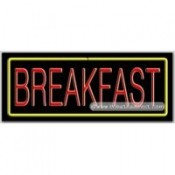 Breakfast Neon Sign (13" x 32" x 3")