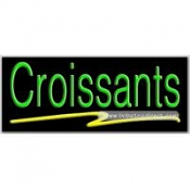 Croissants Neon Sign (13" x 32" x 3")