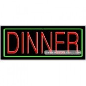 Dinner Neon Sign (13" x 32" x 3")