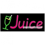 Juice, Logo Neon Sign (13" x 32" x 3")