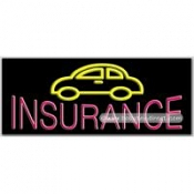 Auto Insurance, Logo Neon Sign (13" x 32" x 3")