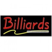 Billiards Neon Sign (13" x 32" x 3")