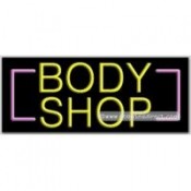Body Shop Neon Sign (13" x 32" x 3")