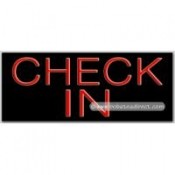 Check In Neon Sign (13" x 32" x 3")