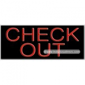 Check Out Neon Sign (13" x 32" x 3")