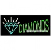 Diamonds, Logo Neon Sign (13" x 32" x 3")
