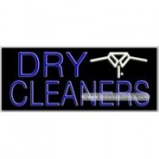 Dry Cleaners, Logo Neon Sign (13" x 32" x 3")