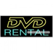 DVD Rental Neon Sign (13" x 32" x 3")