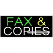 Fax & Copies Neon Sign (13