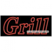 Grill Neon Sign (13" x 32" x 3")