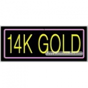 14k Gold Neon Sign (13" x 32" x 3")