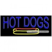 Hot Dogs, Logo Neon Sign (13" x 32" x 3")