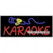 Karaoke, Logo Neon Sign (13" x 32" x 3")