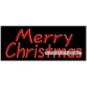 Merry Christmas Neon Sign (13" x 32" x 3")
